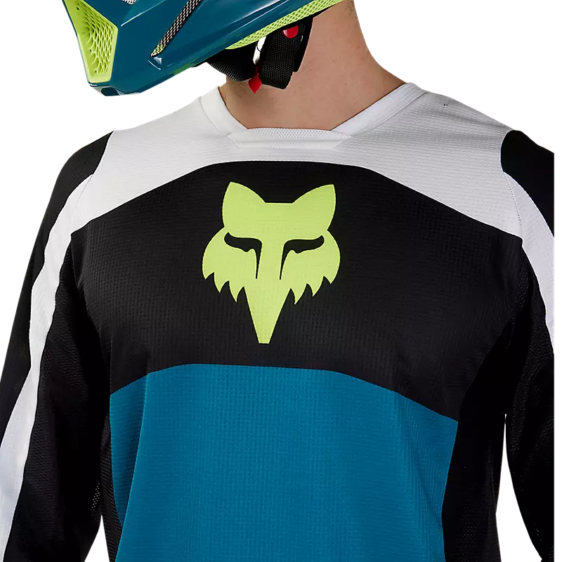 FOX Polera Moto 180 Nitro Azul/Amarillo - Image 3