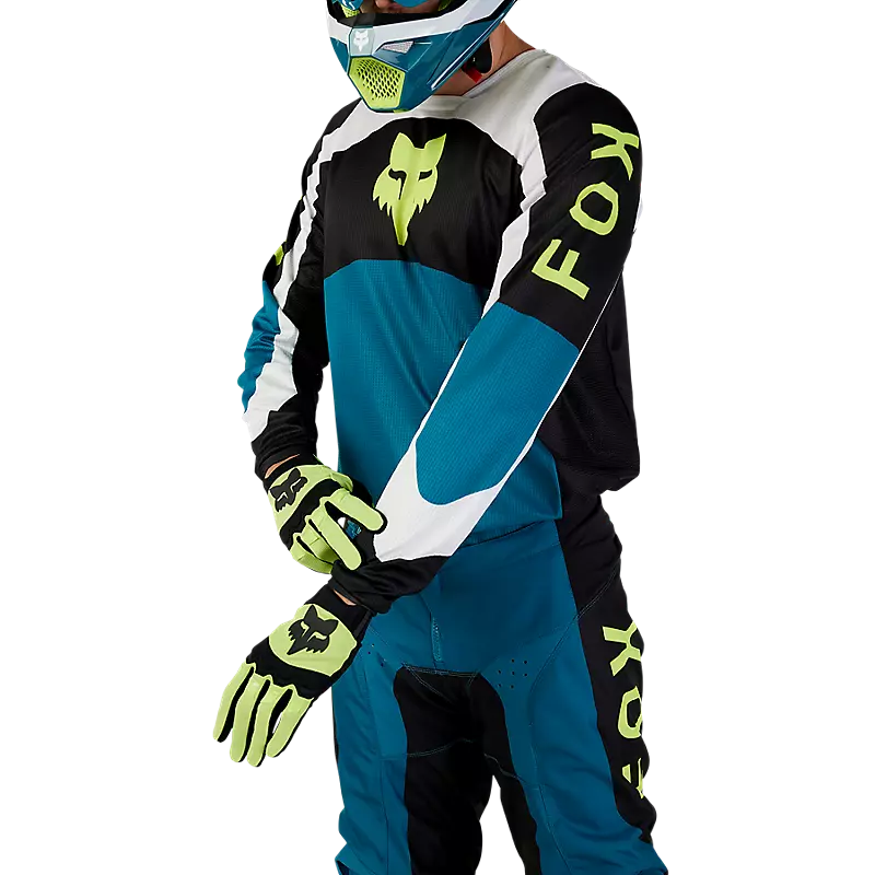 FOX Polera Moto 180 Nitro Azul/Amarillo - Image 4