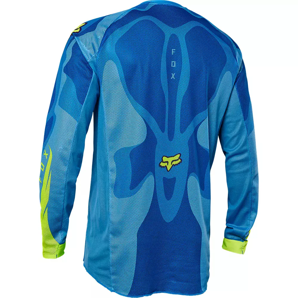 FOX Polera Moto Airline Exo Azul/Amarillo - Image 2