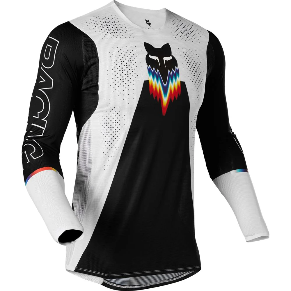 FOX Polera Moto Flexair Relm Negro/Blanco
