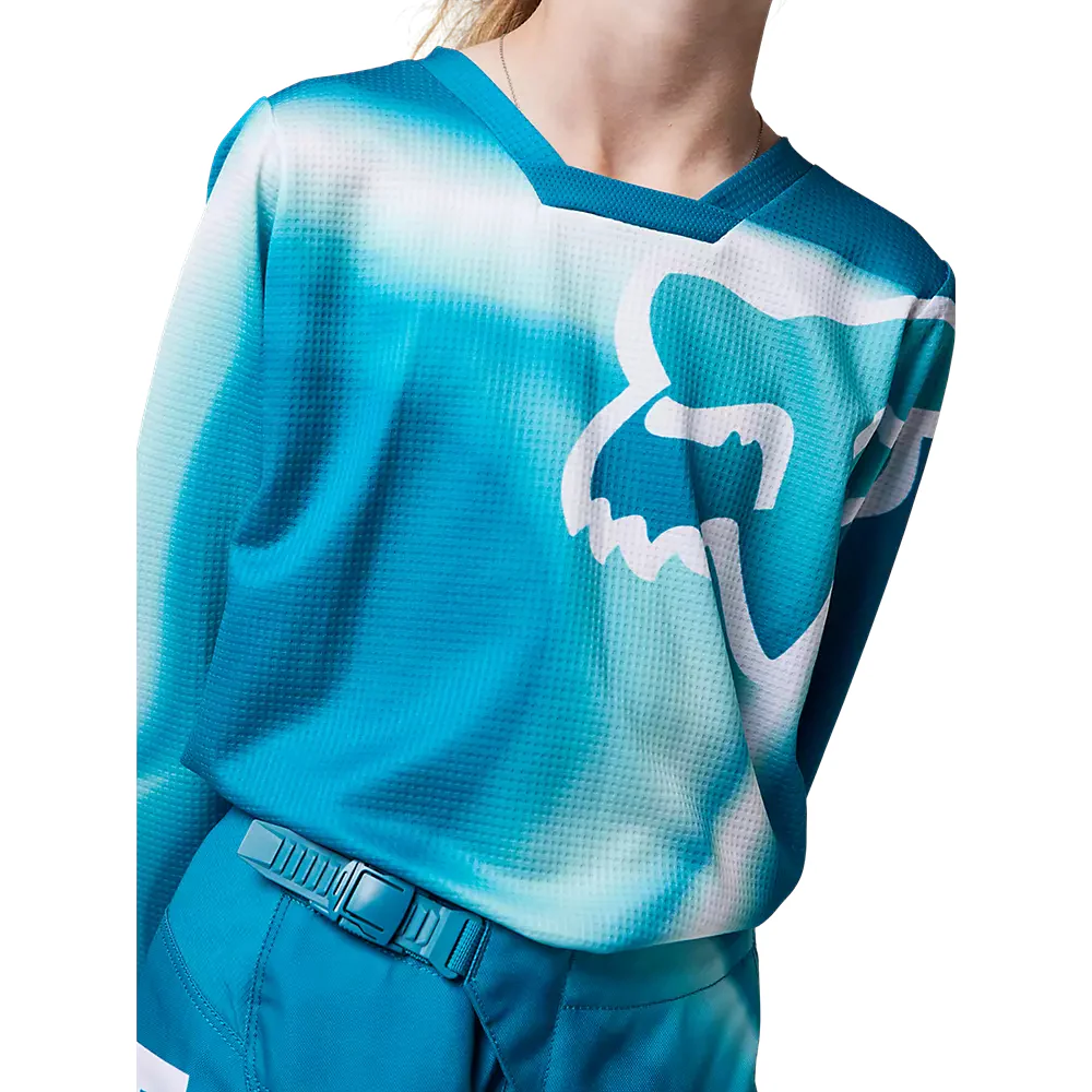 FOX Polera Moto Niña 180 Toxsyk Celeste - Image 5