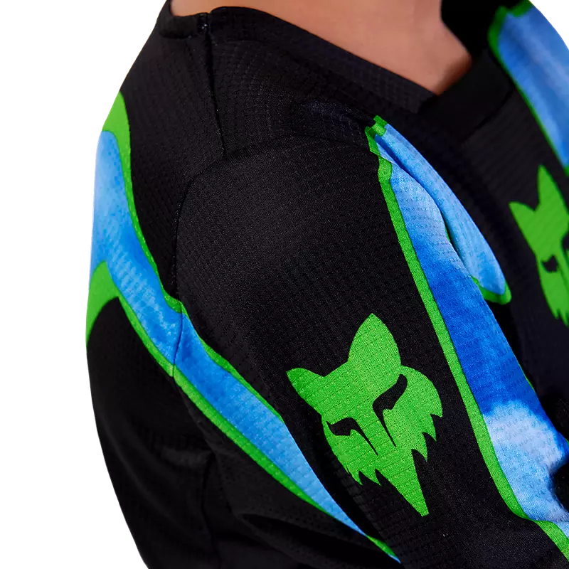 FOX Polera Moto Niño 180 Atlas Celeste/Verde - Image 5