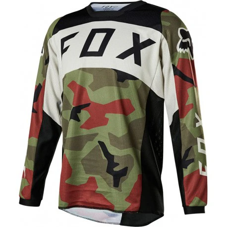 FOX Polera Moto Niño 180 BKNR Camo Verde - Image 2
