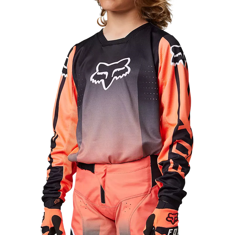 FOX Polera Moto Niño 180 Leed Naranjo/Negro - Image 2