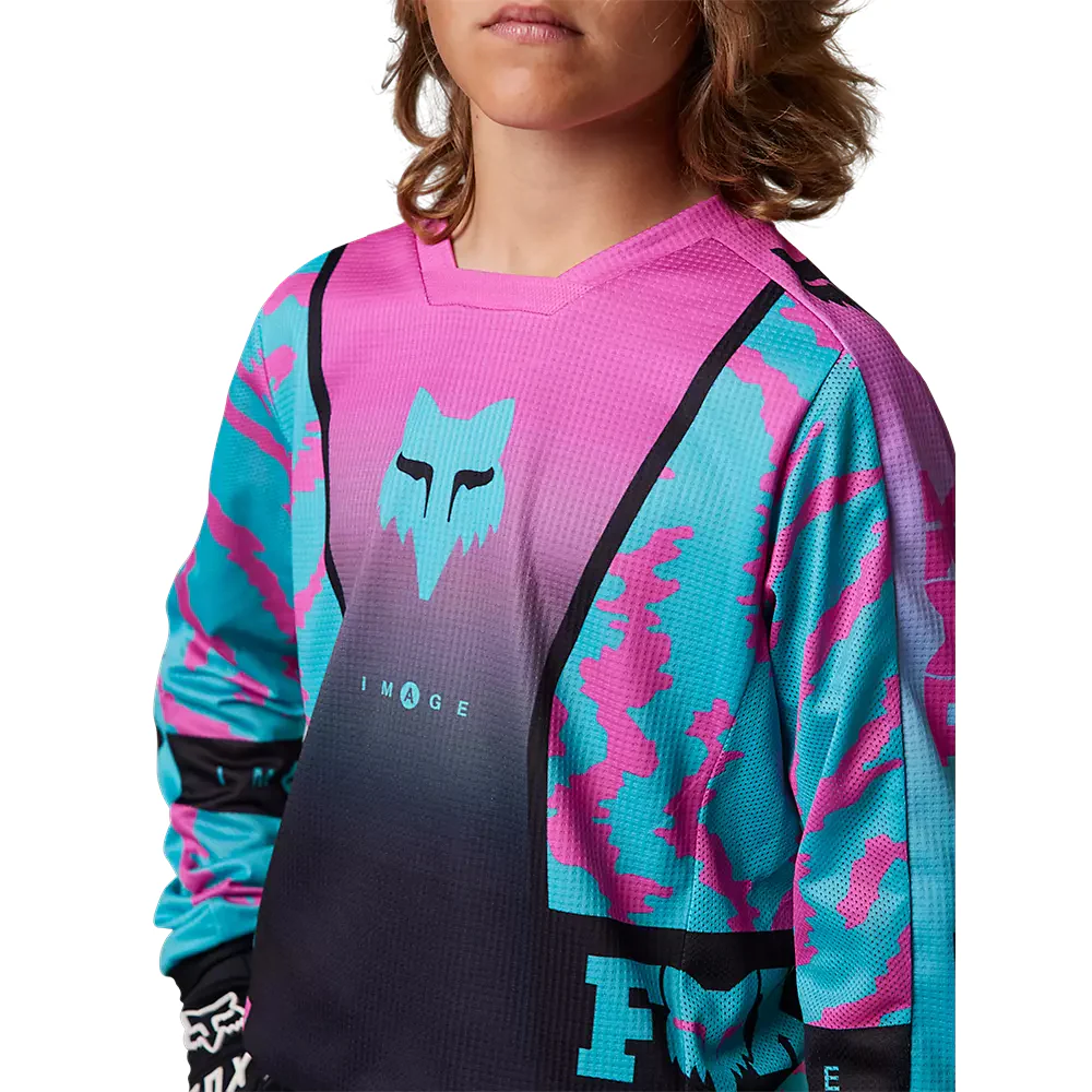 FOX Polera Moto Niño 180 Nukrl Celeste/Rosado - Image 6