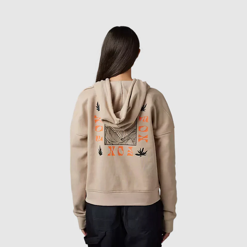 FOX Poleron Lifestyle Mujer Hinkley DWR con Capucha Beige - Image 2