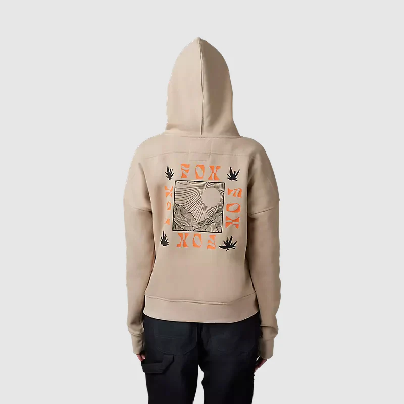 FOX Poleron Lifestyle Mujer Hinkley DWR con Capucha Beige - Image 3