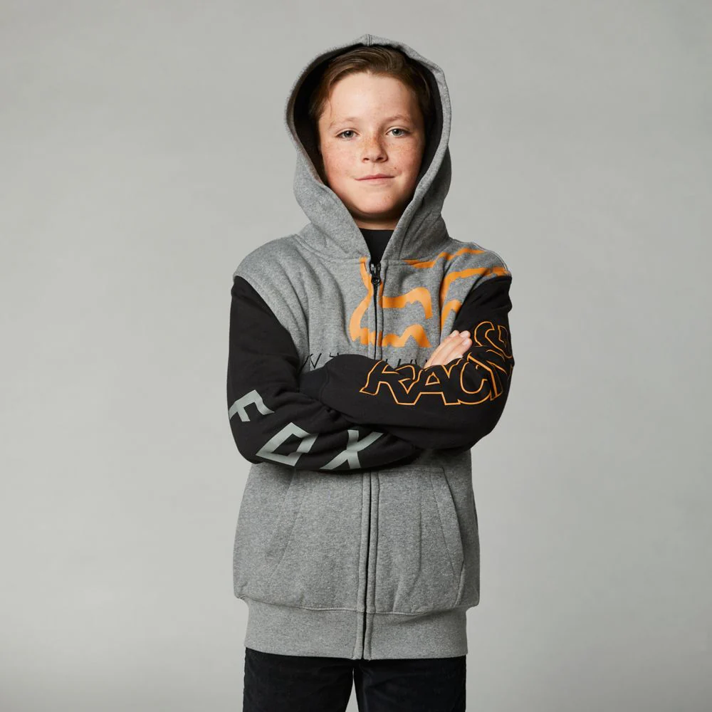 FOX Poleron Lifestyle Niño Skew Sherpa Gris - Image 3