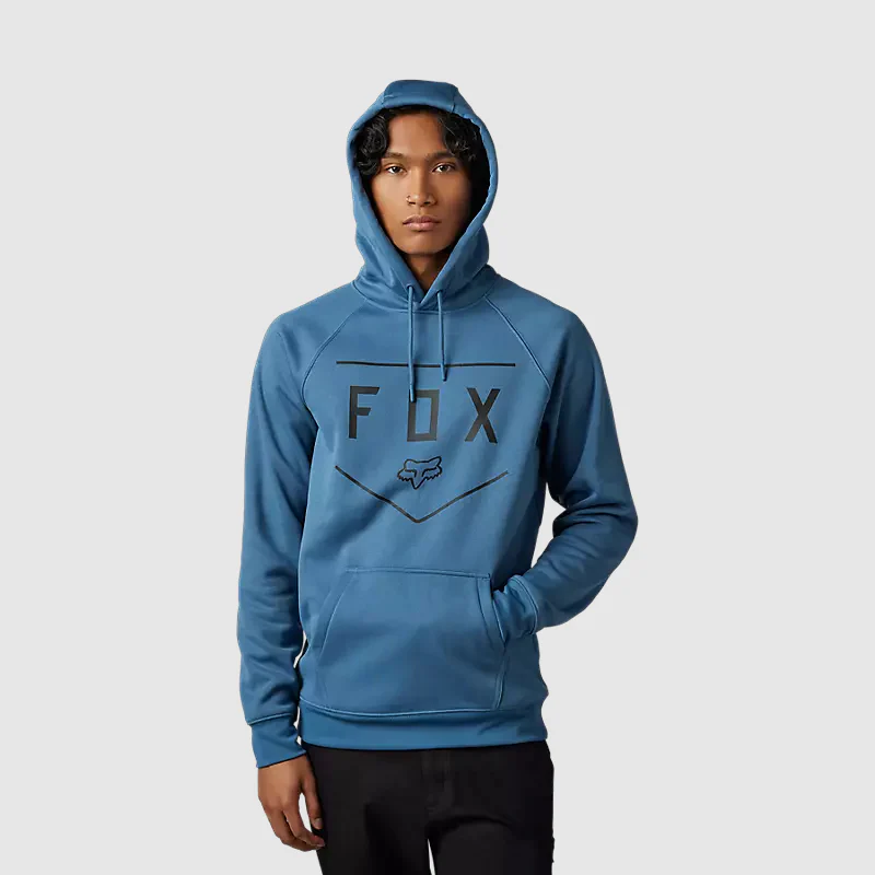 FOX Poleron Lifestyle Pullover Shield con Capucha Azul - Image 2