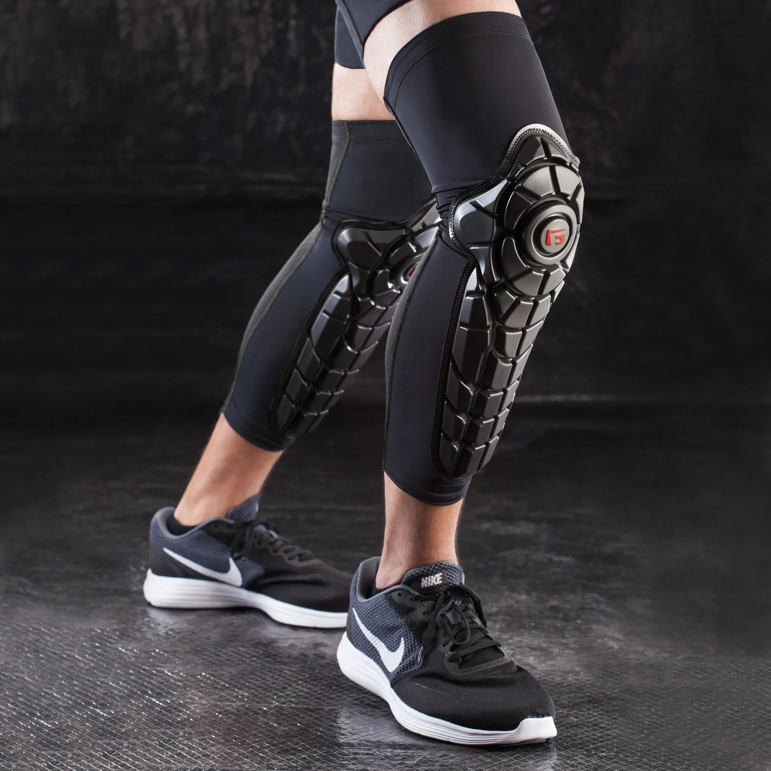 G-Form Pro-X Knee-Shin Guards Teal Topo - Image 2