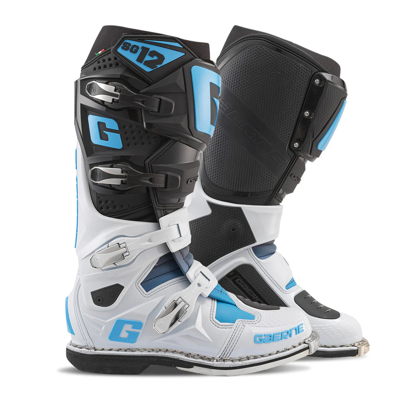 Gaerne Botas De Moto SG12 Negro/Blanco Carolina Blue LE - Image 6