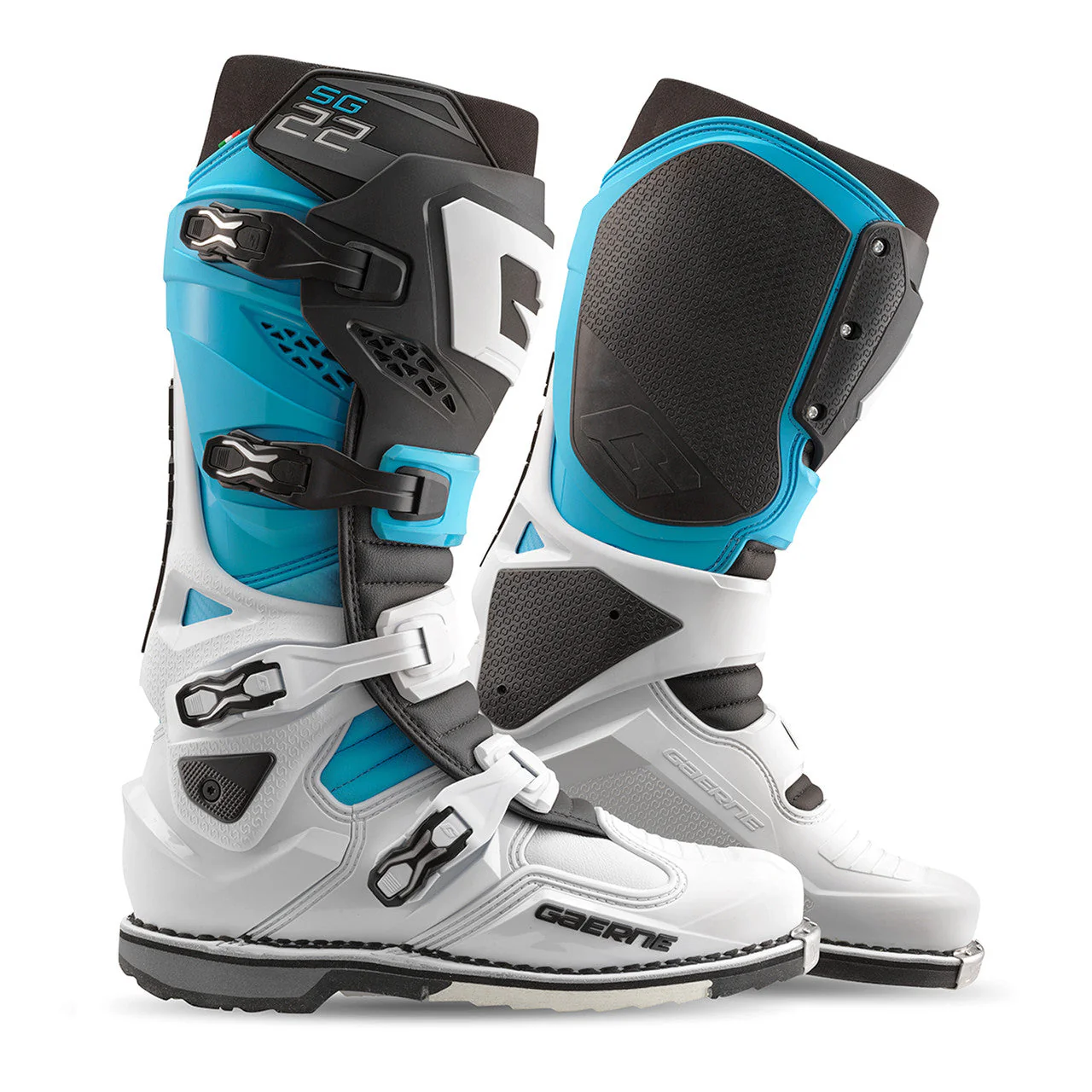 Gaerne Botas De Moto SG22 Blanco/Negro/Azul Claro LE - Image 6