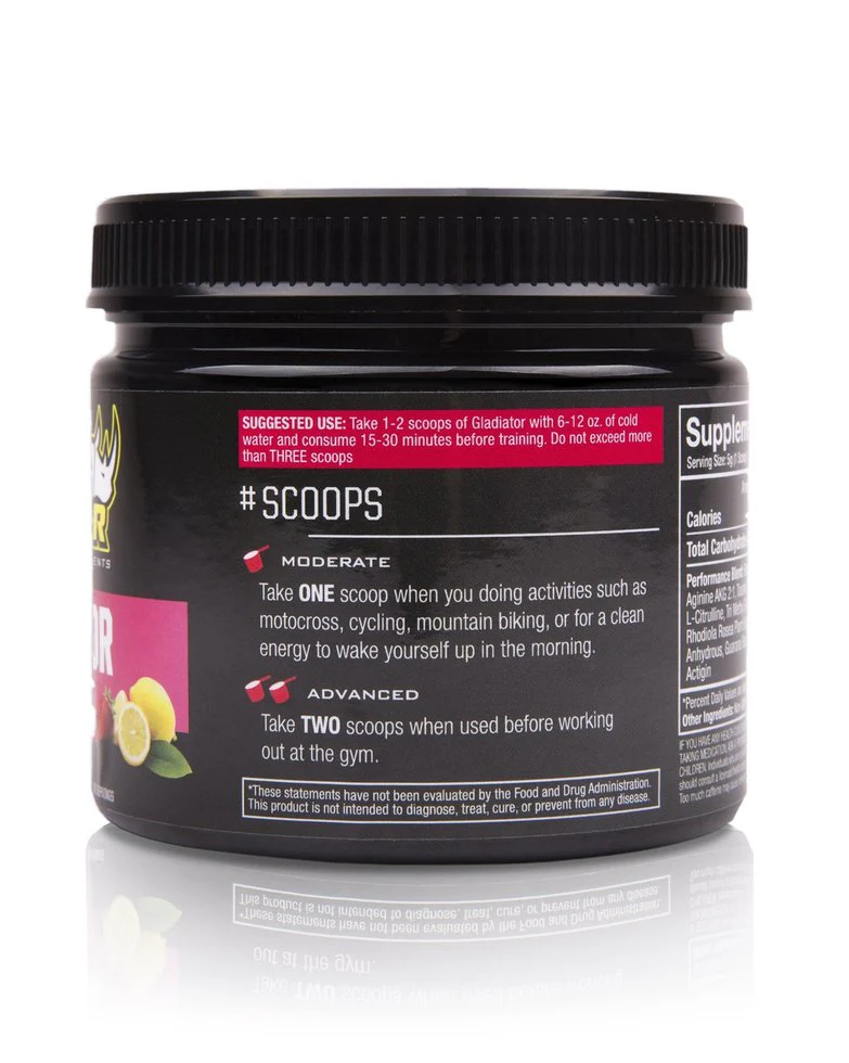 Gladiator Pre Workout (30 Serv) Ryno Power - Image 3