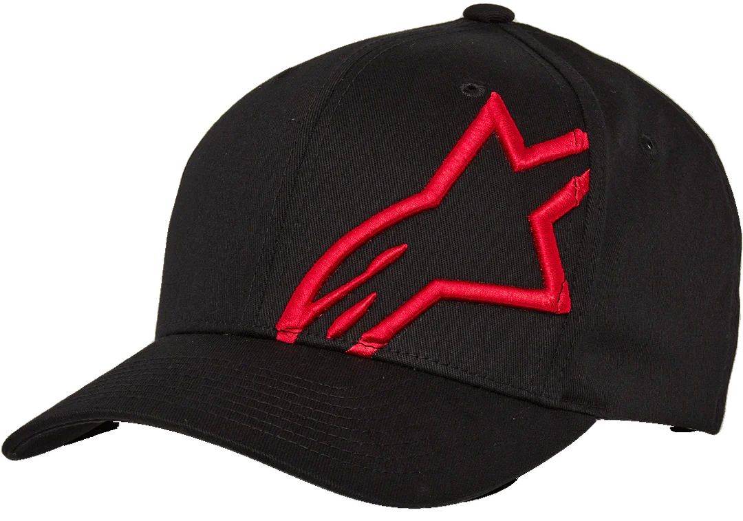 Gorro Alpinestars Corp Shift 2 Curved Bill Negro Rojo