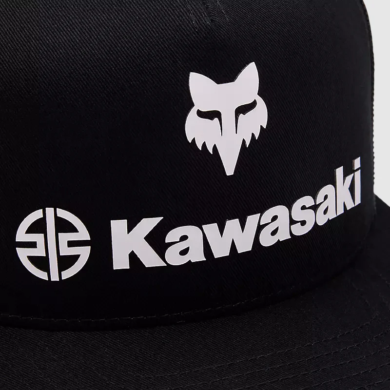 Gorro Jockey Lifestyle Fox X Kawasaki Snapback Negro/Blanco Fox - Image 3