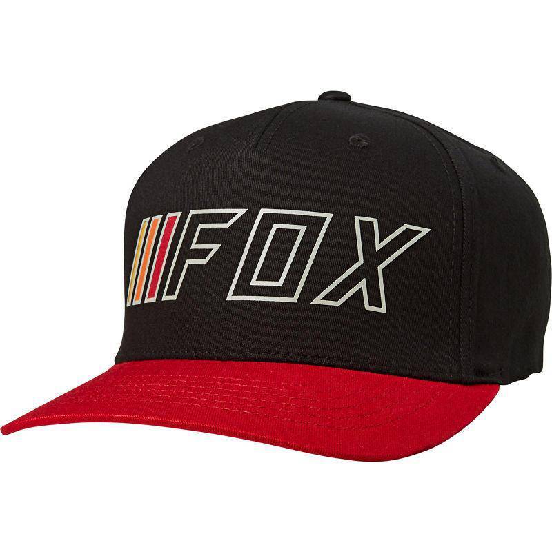 Gorro Lifestyle Flexfit Brake Check Negro/Rojo Fox Racing