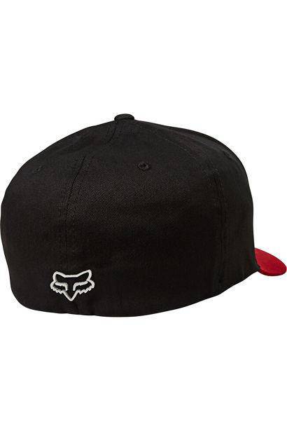 Gorro Lifestyle Flexfit Brake Check Negro/Rojo Fox Racing - Image 2