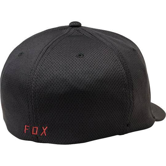Gorro Lifestyle Lithotype Flexfit Negro Rojo Fox Racing - Image 2