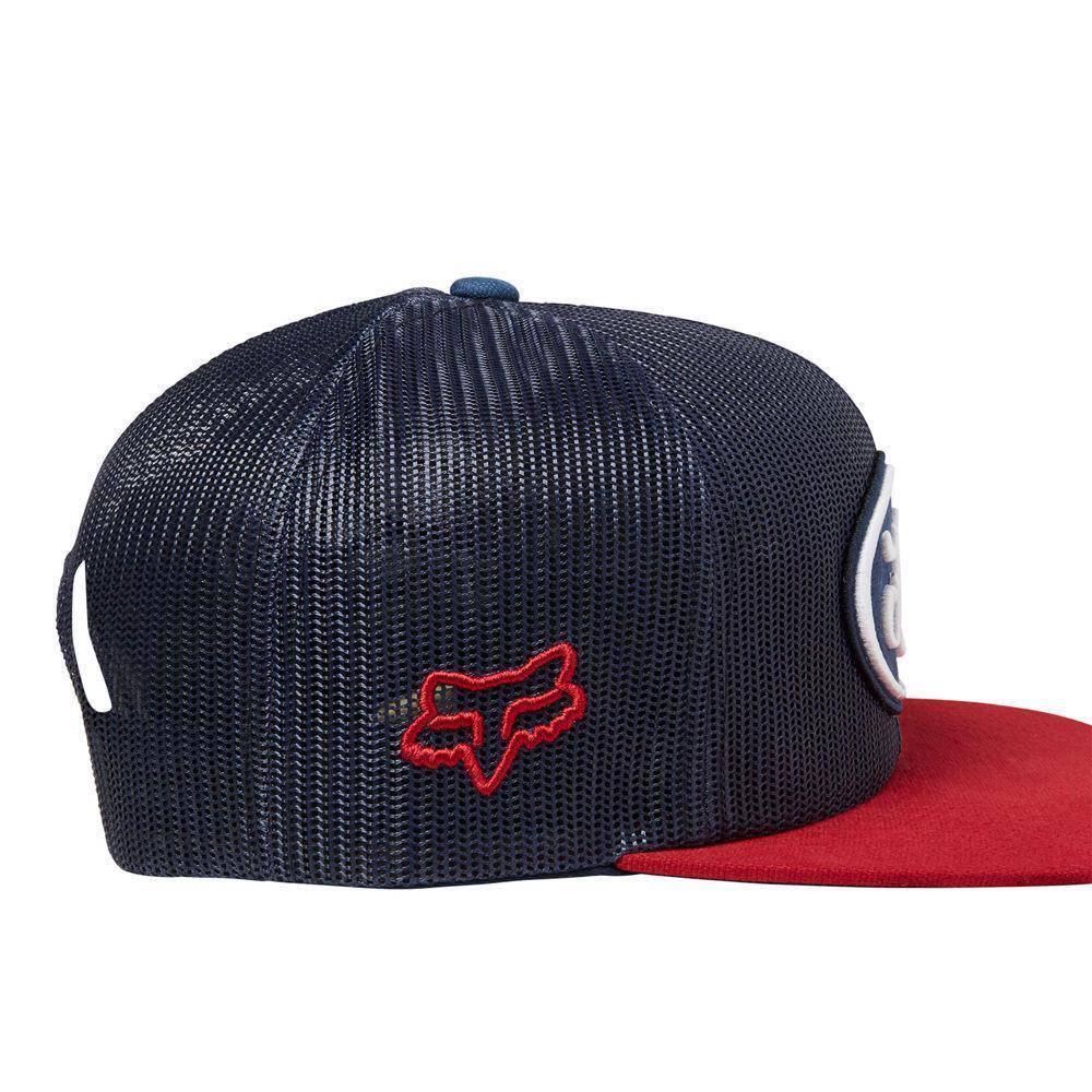 Gorro Lifestyle Snapback Badge Azul Rojo Fox Racing - Image 2