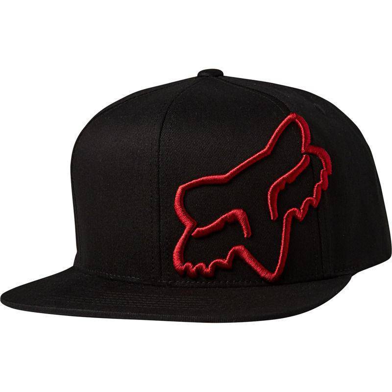 Gorro Lifestyle Snapback Headers Negro/Rojo Fox Racing
