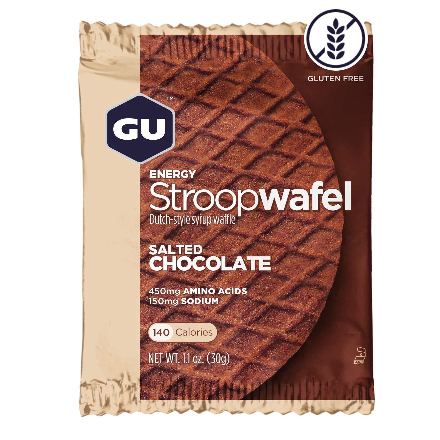 GU Energy Box Energy Stroopwafel, Salted Chocolate (GF) - Image 2