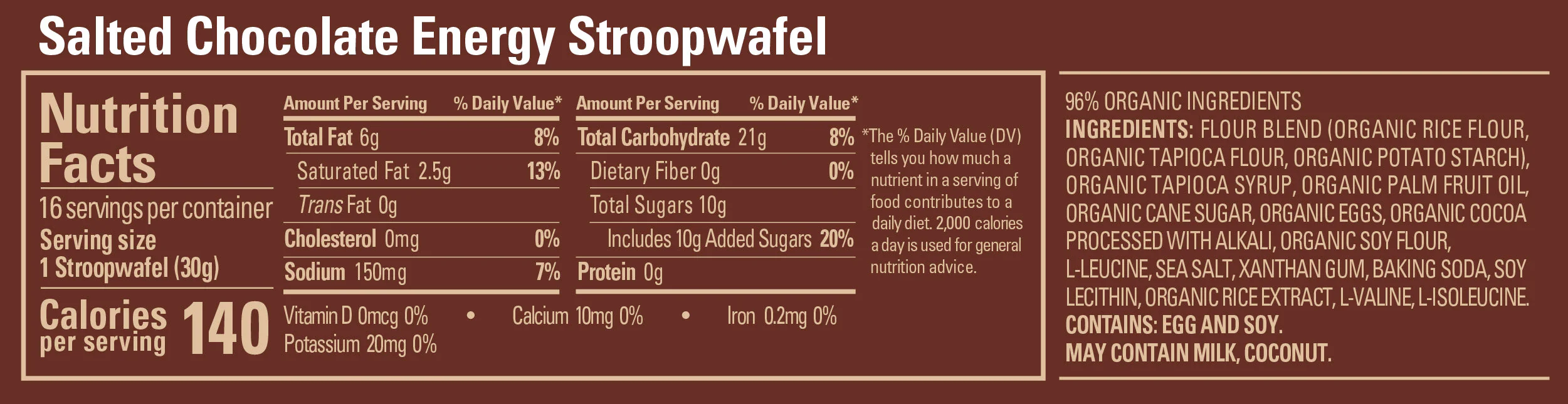 GU Energy Box Energy Stroopwafel, Salted Chocolate (GF) - Image 3