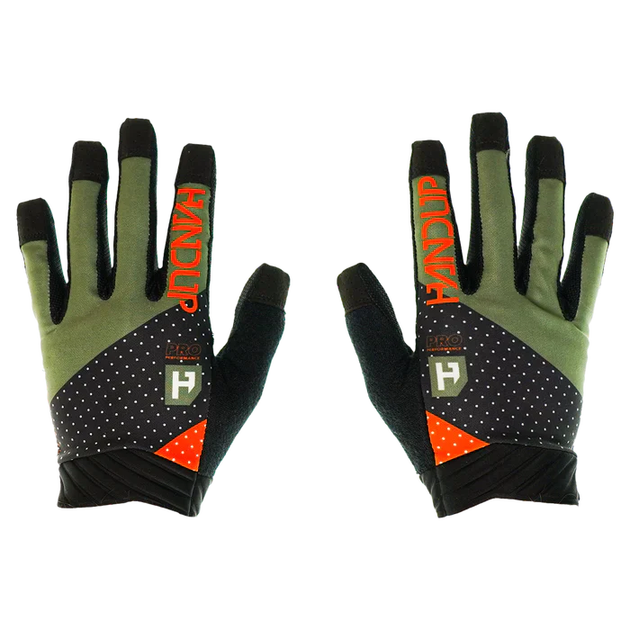 Guante Handup PRO RACE OLIVE/ORANGE - Image 3