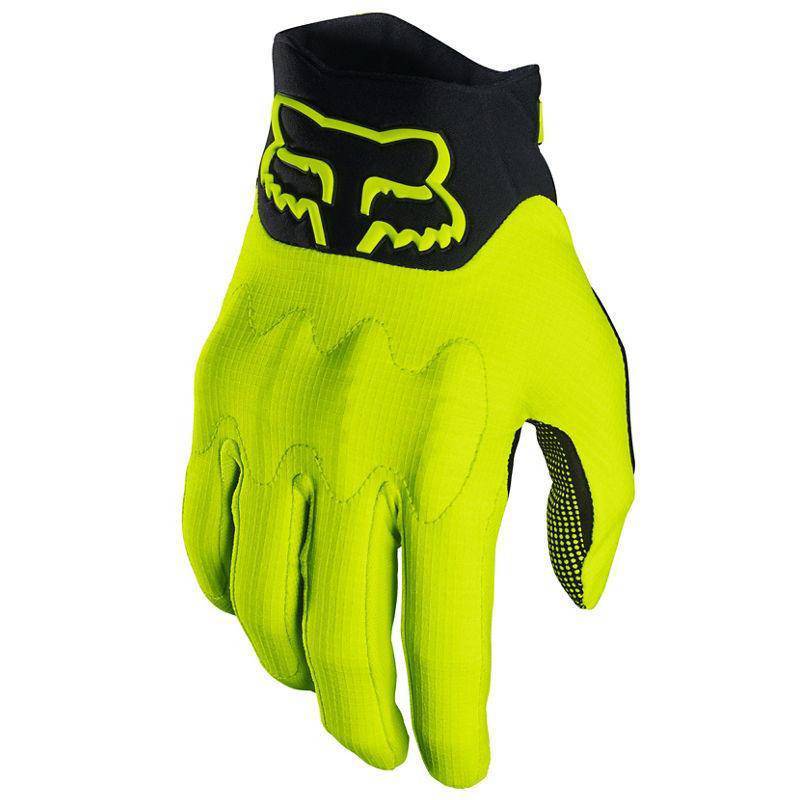 Guantes Bicicleta Defend D3O Amarillo Fluor Fox Racing