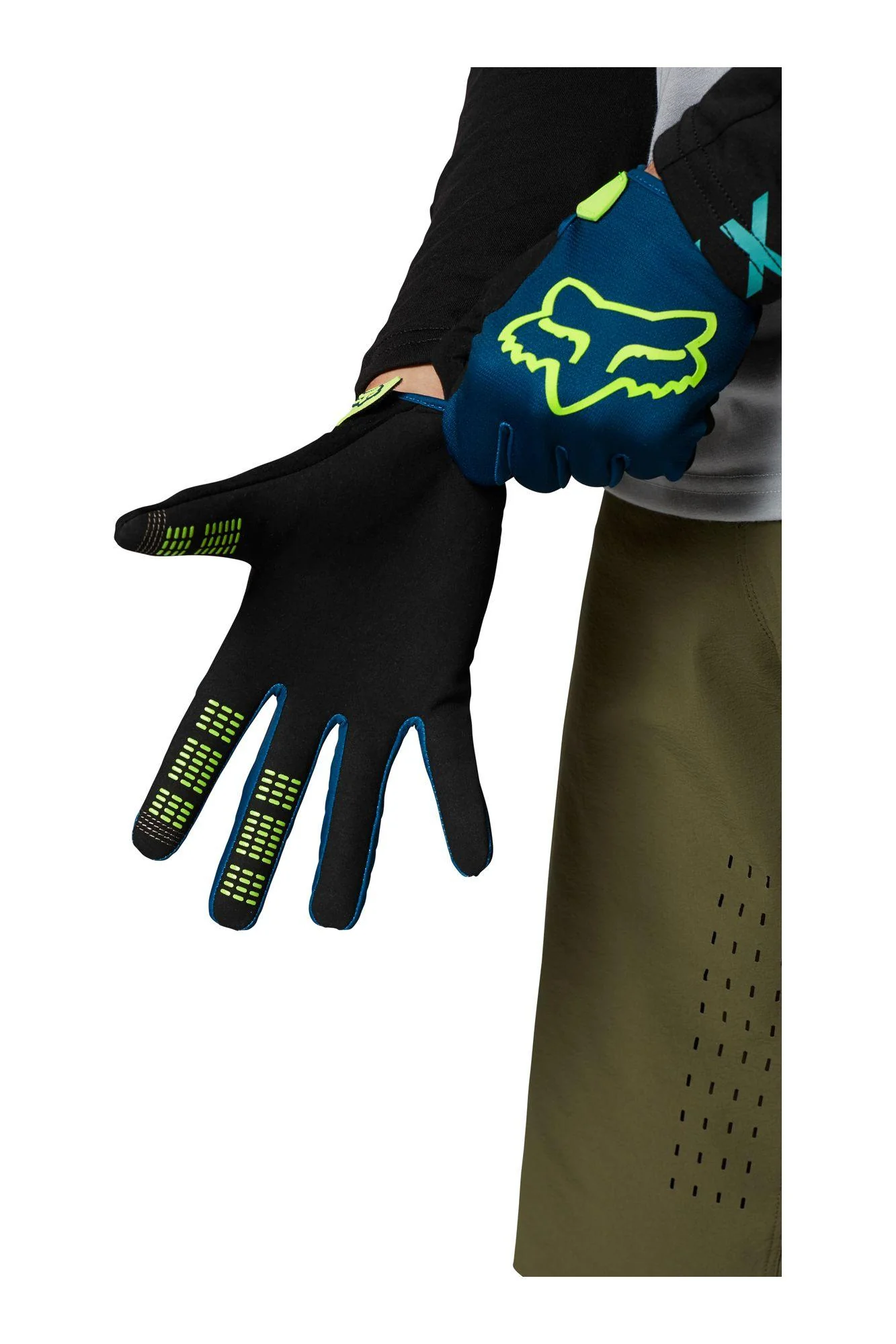 Guantes Bicicleta Ranger Azul Fox Racing - Image 2