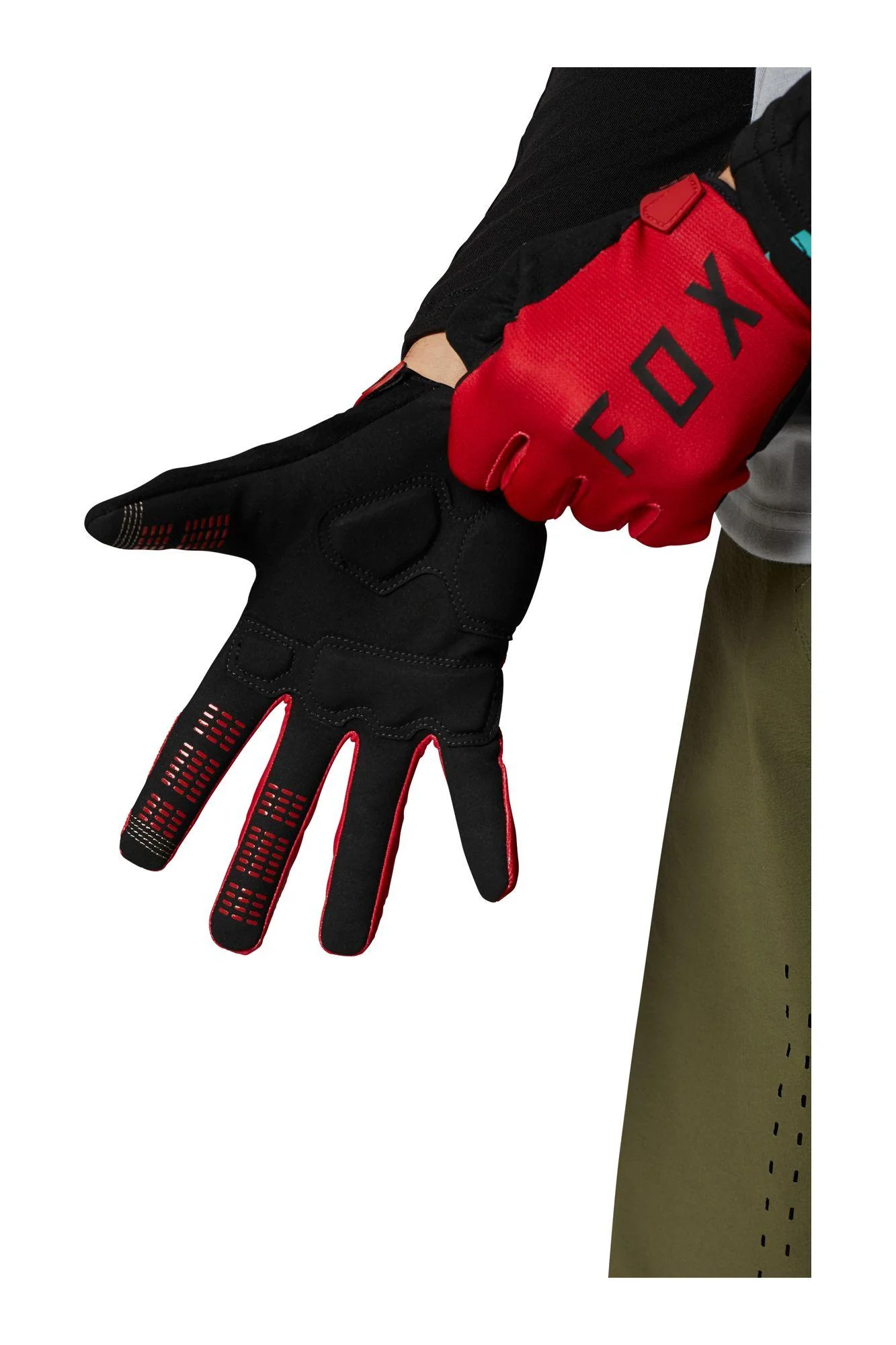 Guantes Bicicleta Ranger Gel Rojo Fox Racing - Image 2