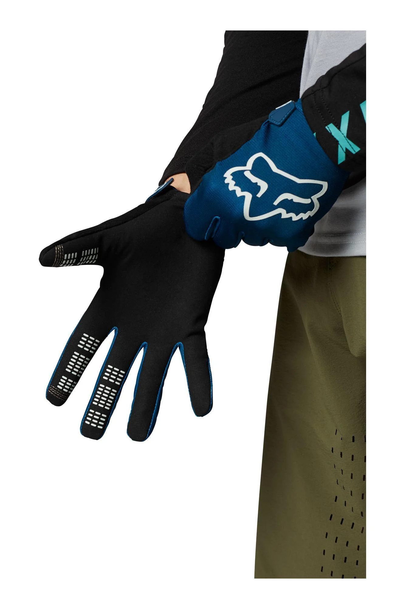 Guantes de Bicicleta Ranger Azul Fox Racing - Image 2
