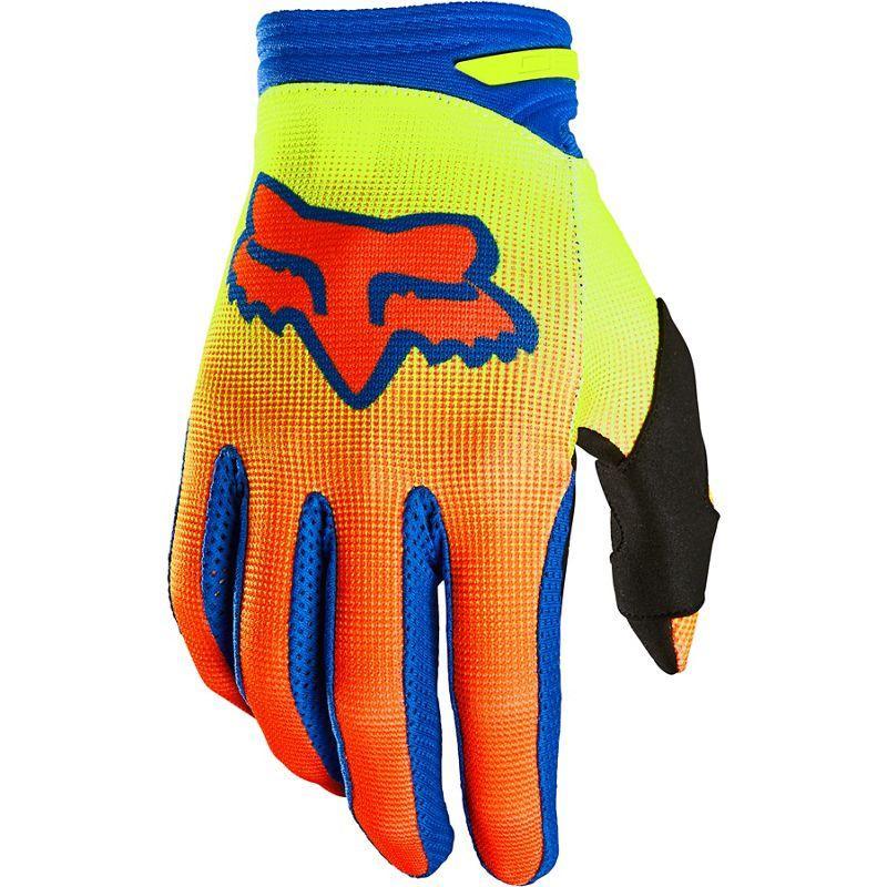 Guantes Moto 180 Oktiv Amarillo Fluor Fox Racing