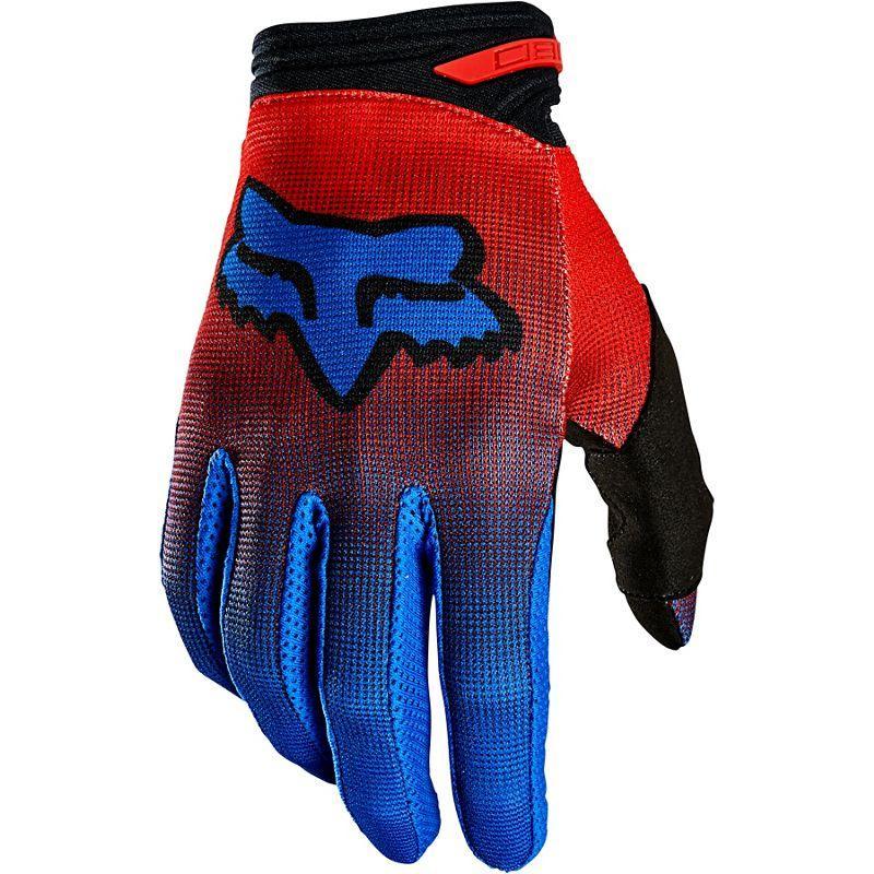 Guantes Moto 180 Oktiv Rojo Fluor Fox Racing