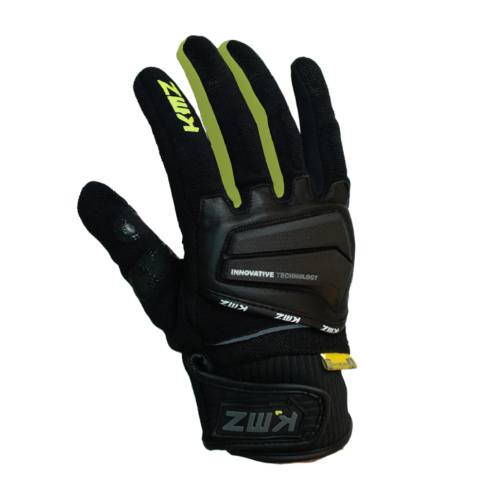 Guantes Moto Calle Citycore Apex Negro Verde KMZ - Image 2