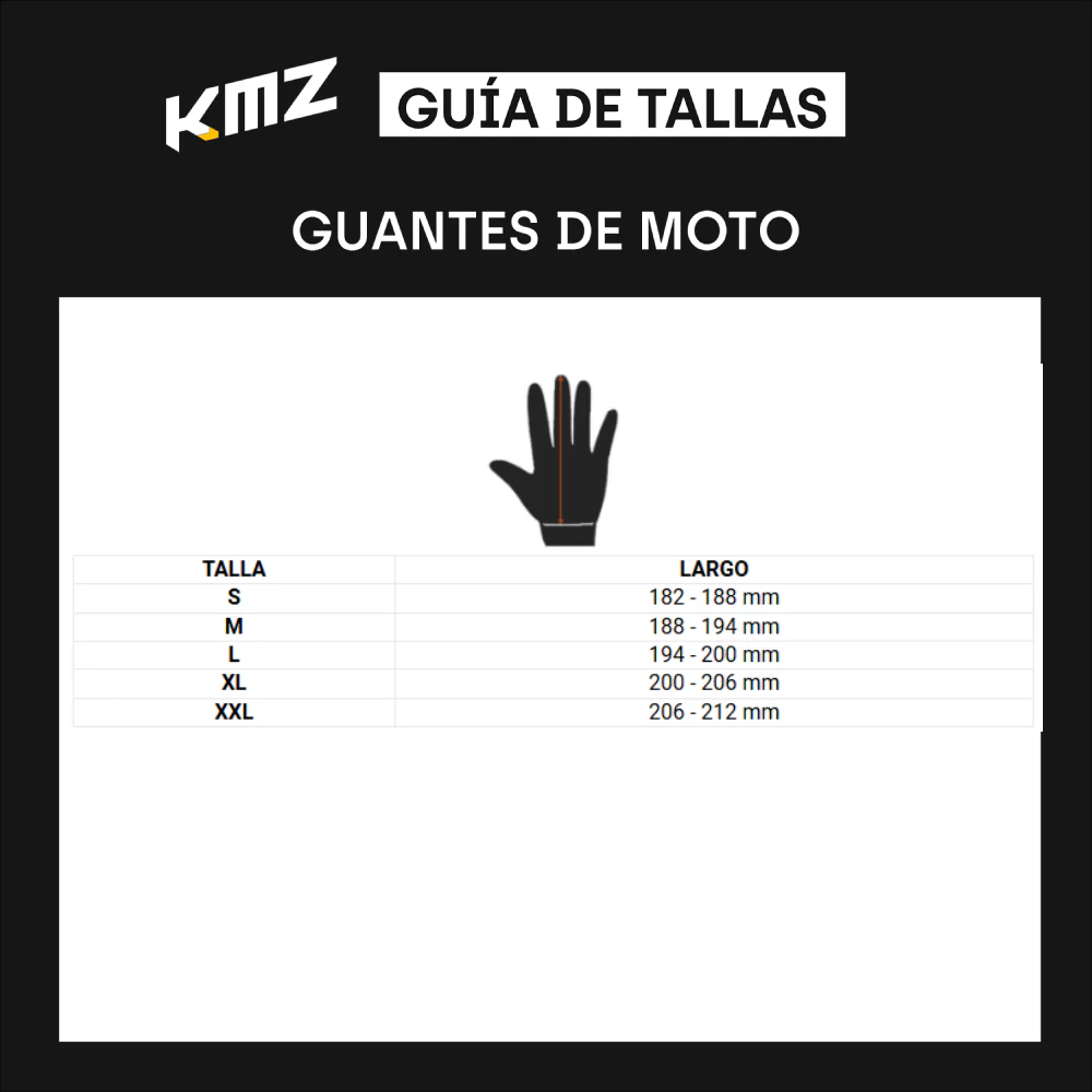 Guantes Moto Calle Core Nomad Negro Kmz - Image 3