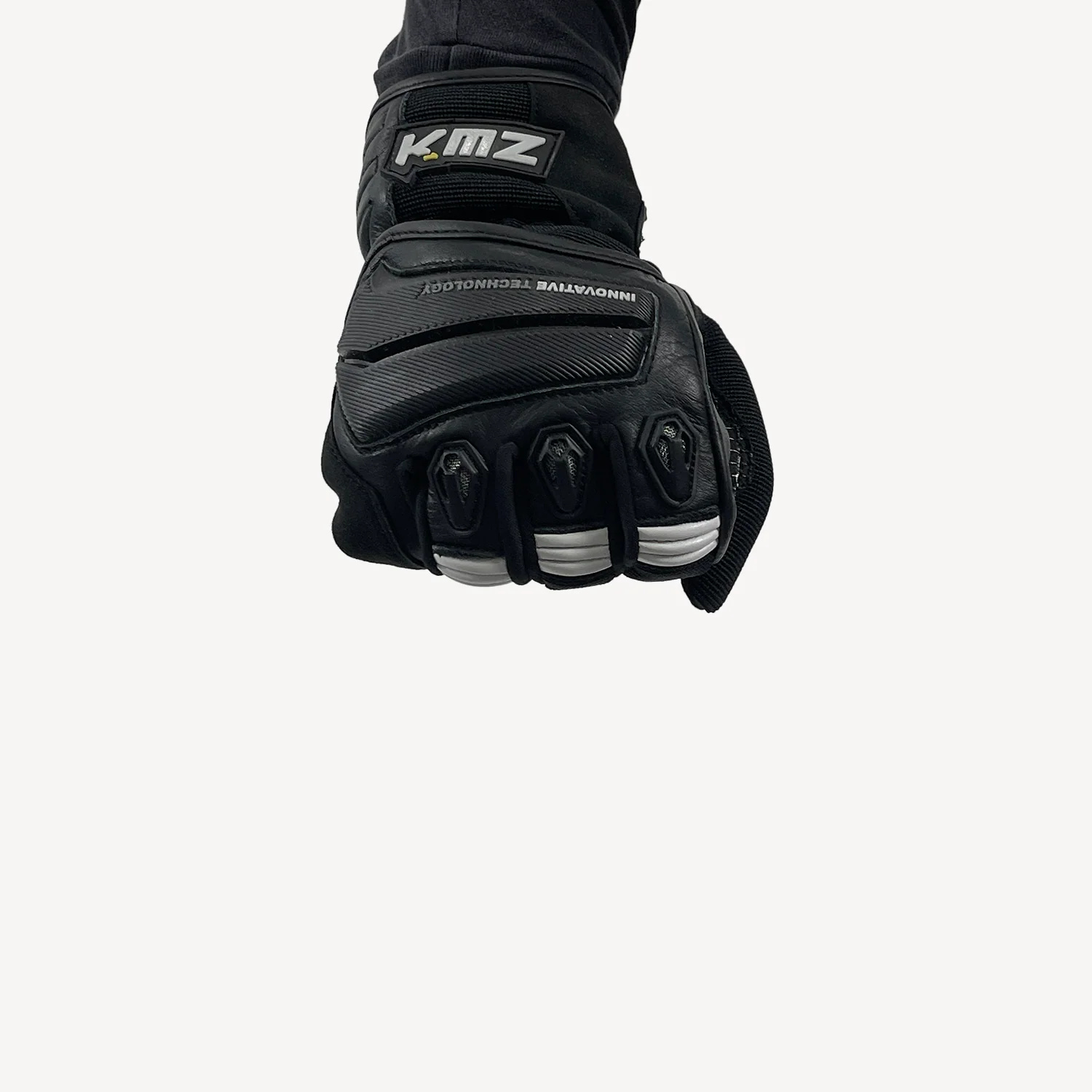Guantes Moto Calle Raptor LI Negro/Blanco KMZ - Image 4