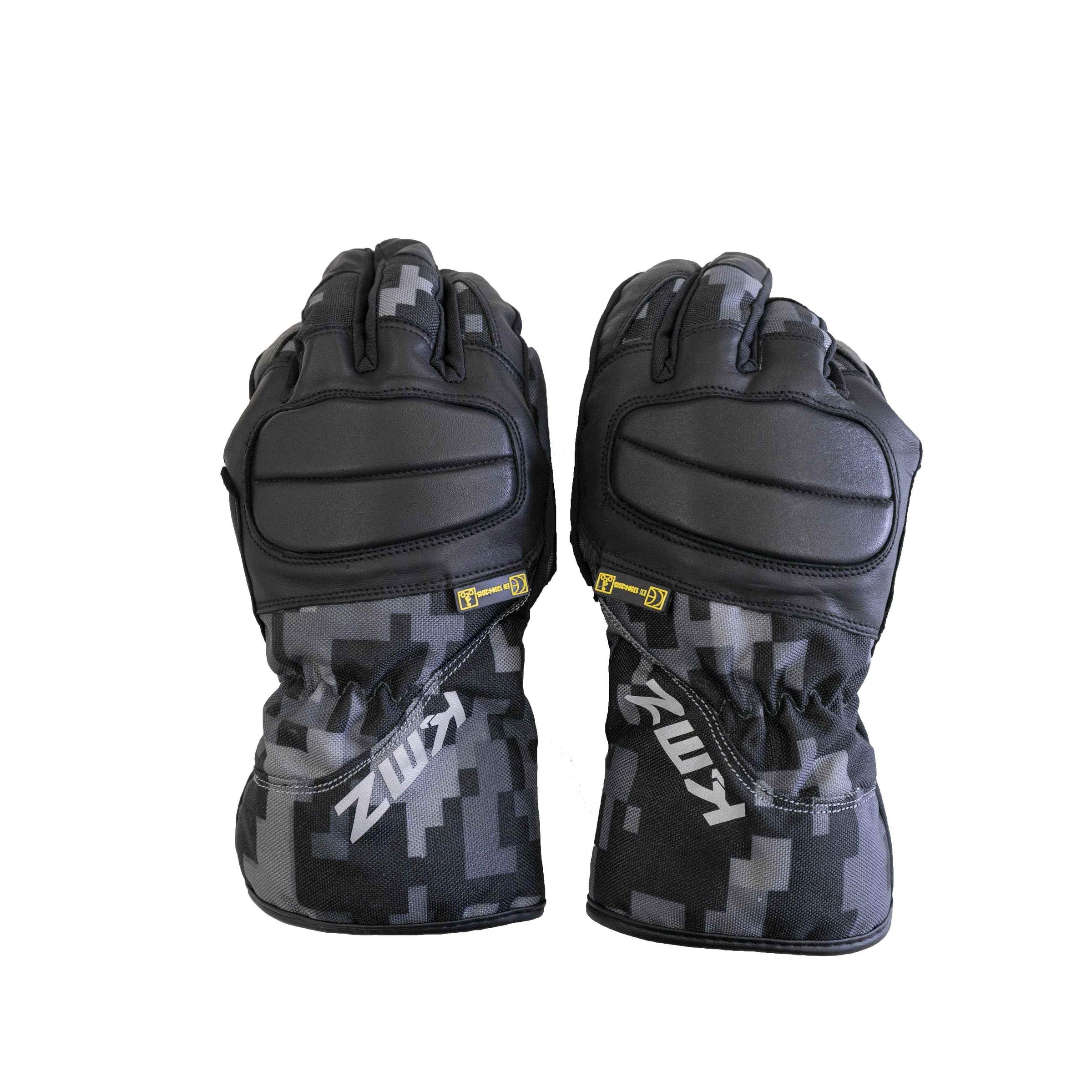 Guantes Moto Iran Negro/Gris Camo KMZ