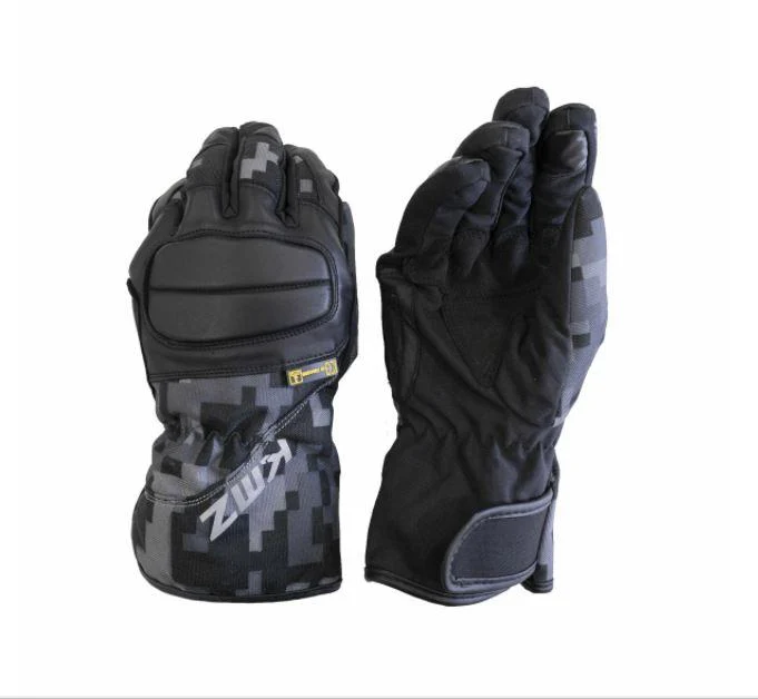 Guantes Moto Iran Negro/Gris Camo KMZ - Image 2