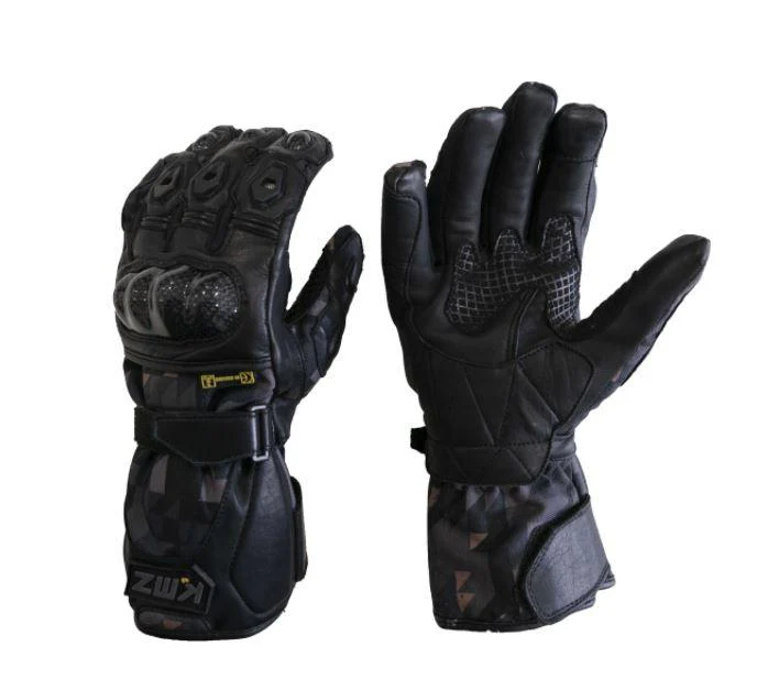 Guantes Moto Oman Negro/Gris Camo KMZ - Image 2
