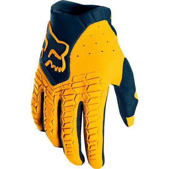 Guantes Moto Pawtector Azul Amarillo Fox Racing