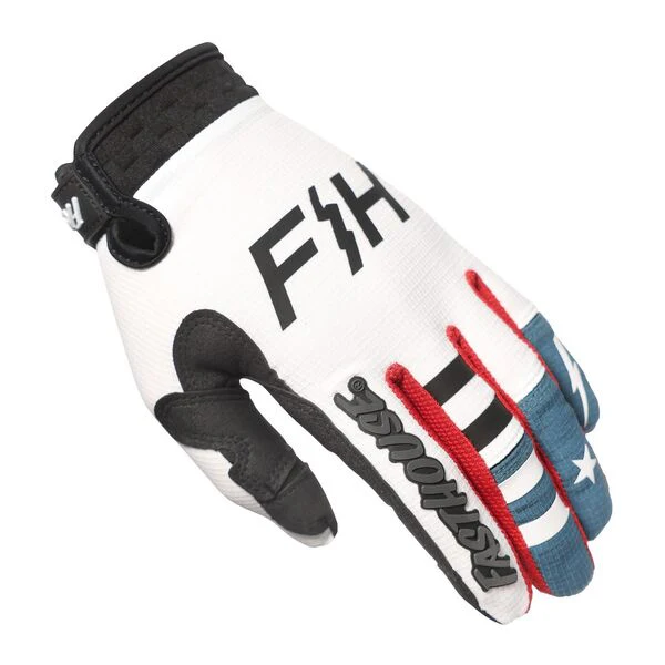 Guantes Mujer Fasthouse Speed Style Anthem Blanco Azul - Image 3