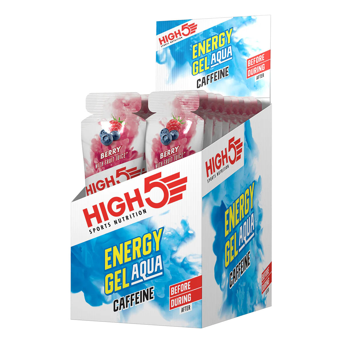 High 5 EnergyGel Aqua Caffeine (30mg) Berry