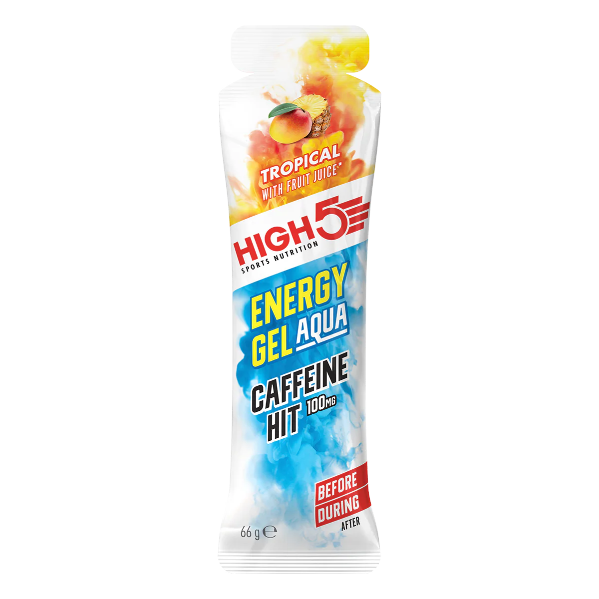 High 5 EnergyGel Aqua Caffeine Hit (100mg) Tropical - Image 2