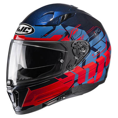 HJC Casco i70 Alligon Azul/Celeste/Rojo