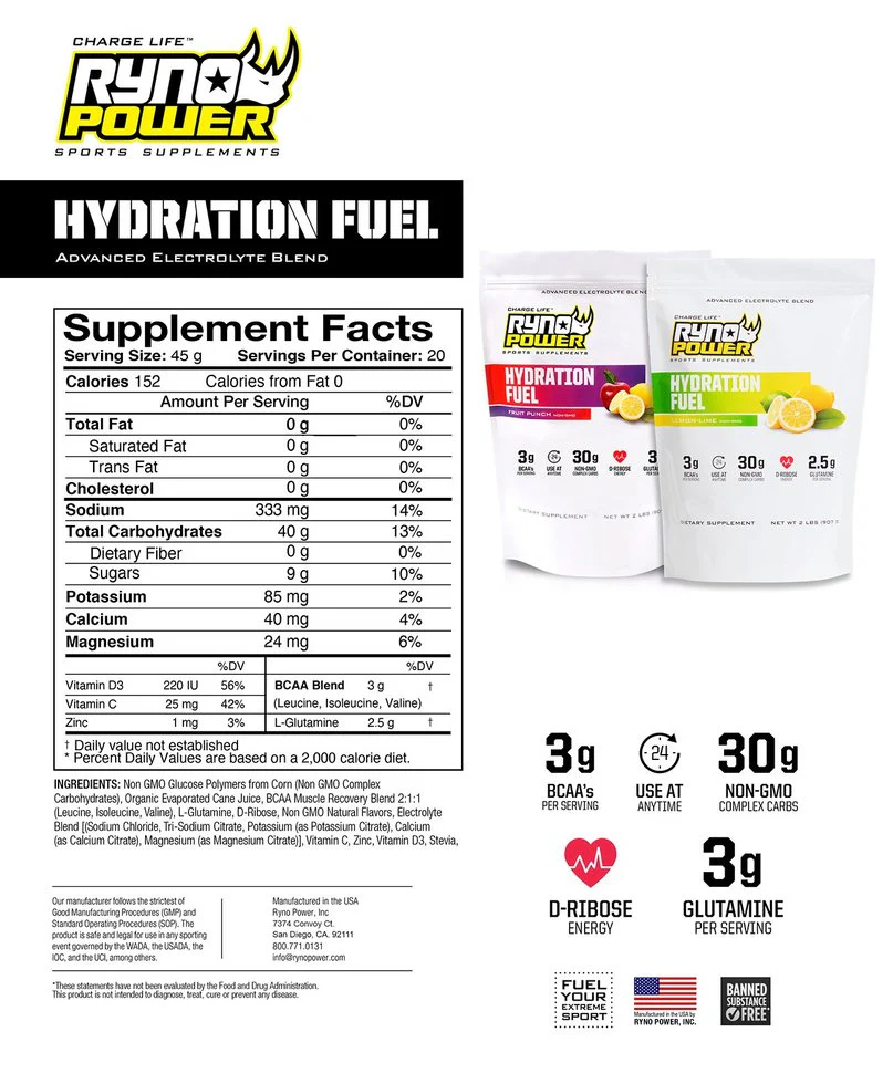 Hydration Fuel - LL Single Serving Ryno Power - Image 3