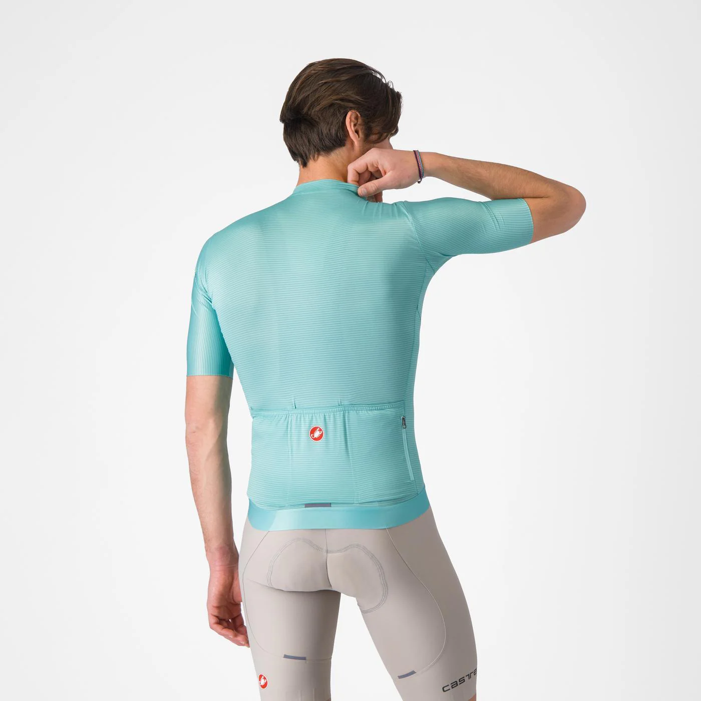 Jersey Castelli Espresso Pool Blue Back Reflex - Image 2