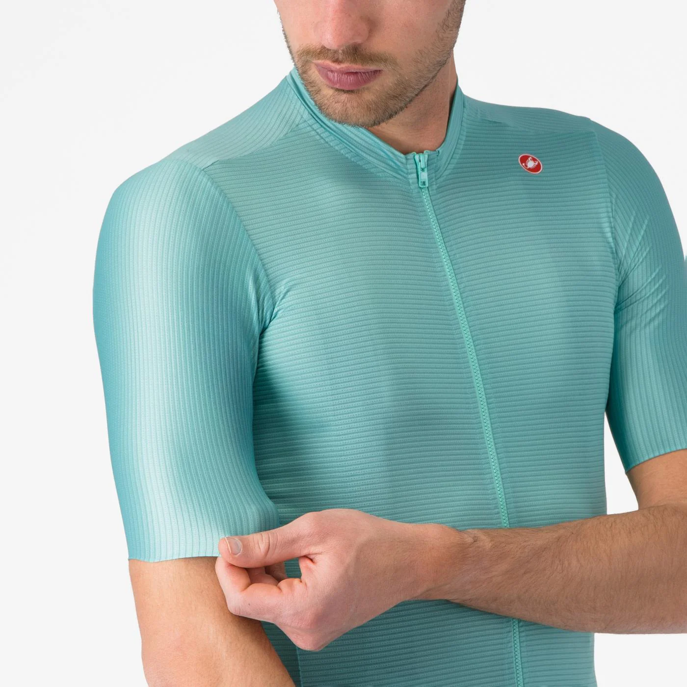 Jersey Castelli Espresso Pool Blue Back Reflex - Image 5