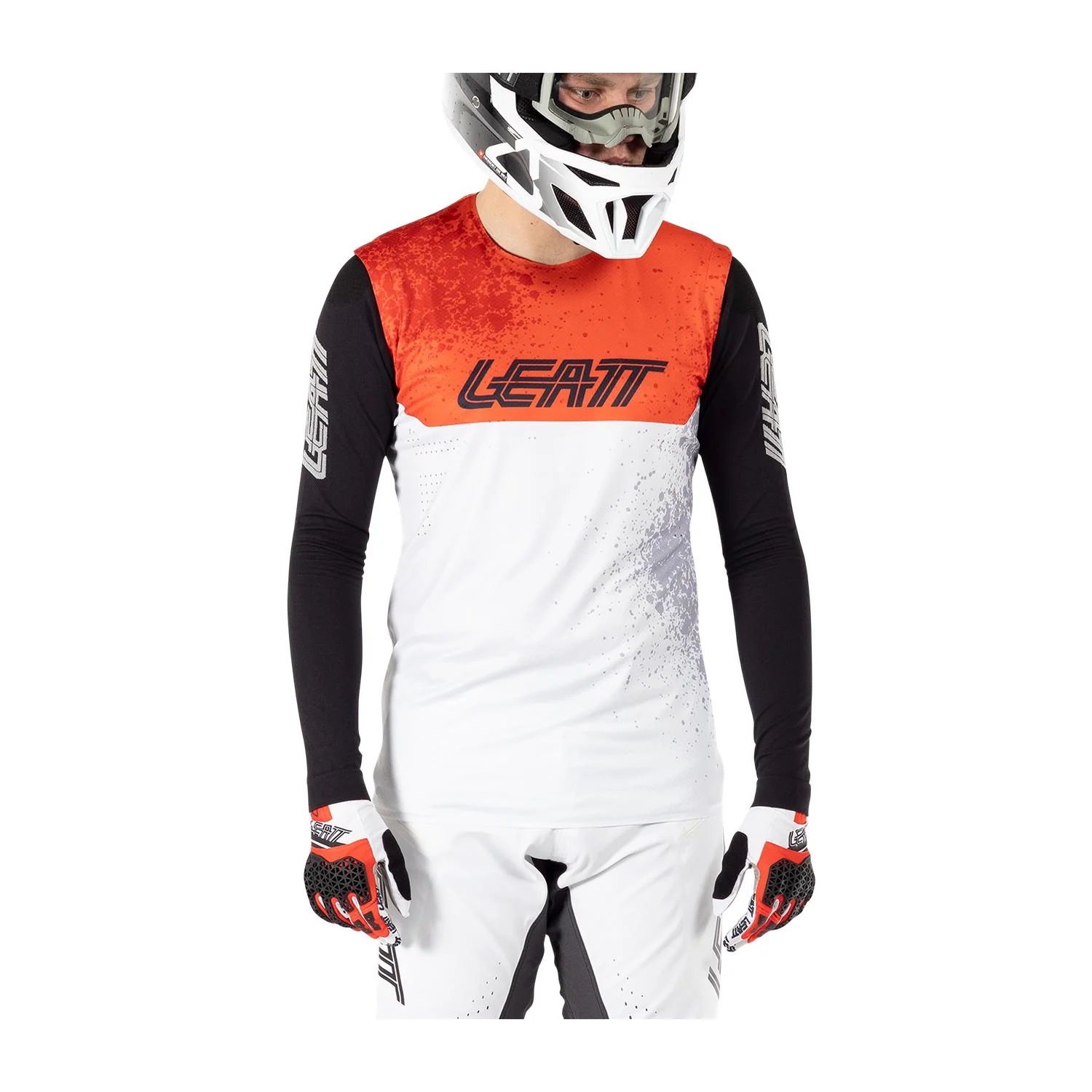 Jersey Leatt MTB Gravity 5.0 White - Image 4