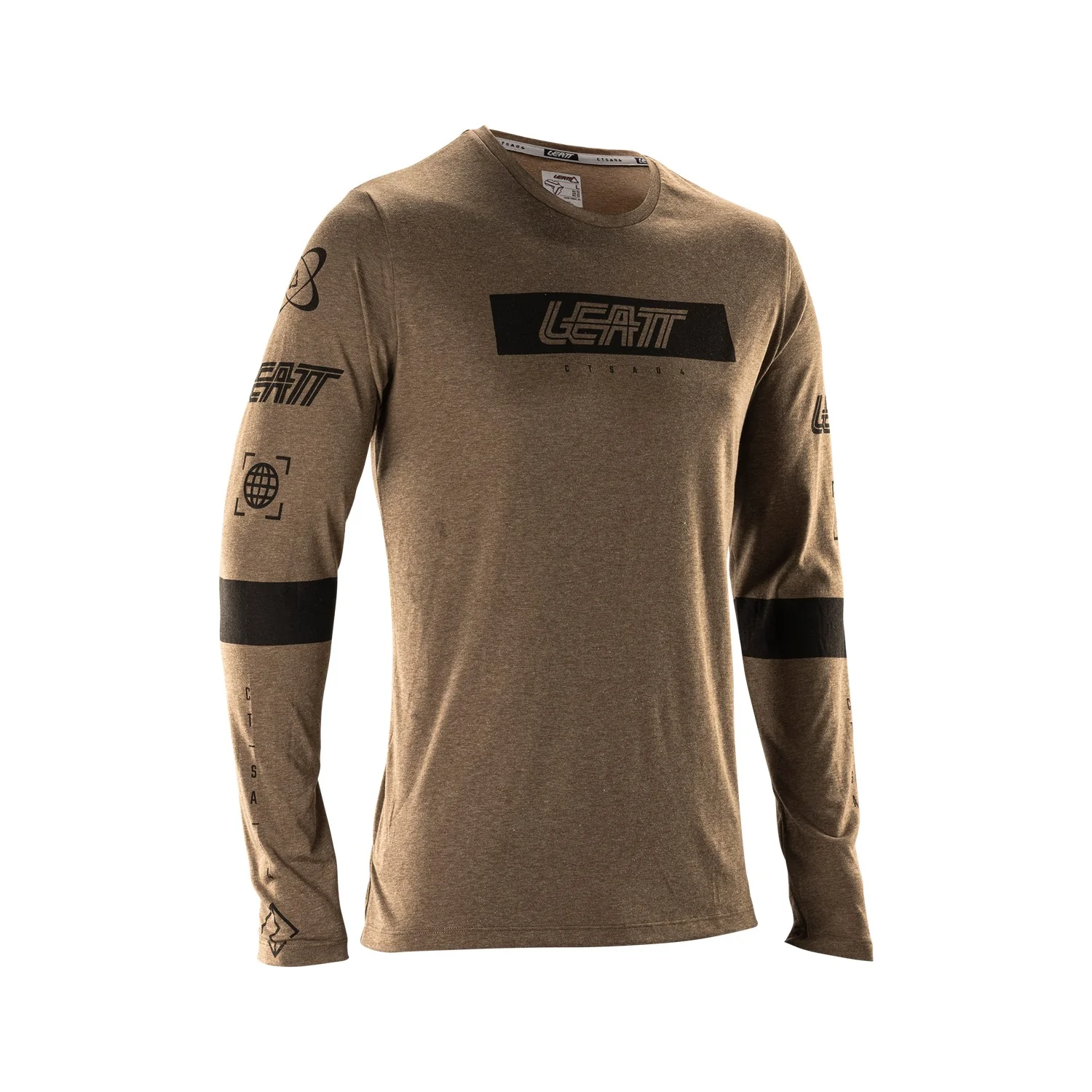 Jersey Leatt MTB Manga Larga Gravity 3.0 Café Arcilla - Image 5