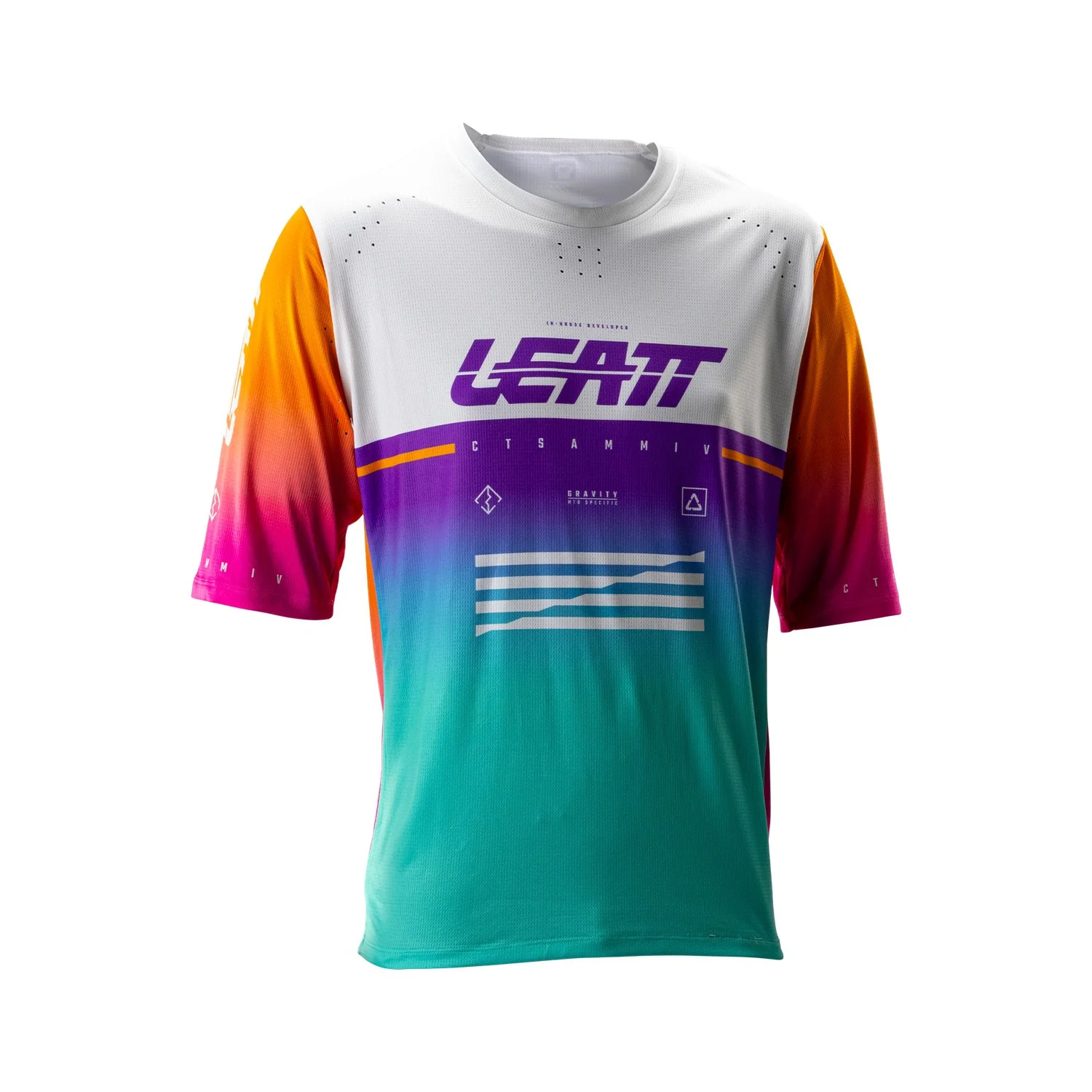 Jersey Leatt MTB Manga Larga Gravity 4.0 Morado Piñata - Image 9